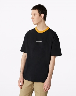 Camisetas Converse Oversized Wordmark Ringer Para Hombre - Negras | Spain-7591